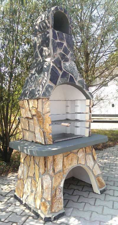 grill betonowy kominek darkom